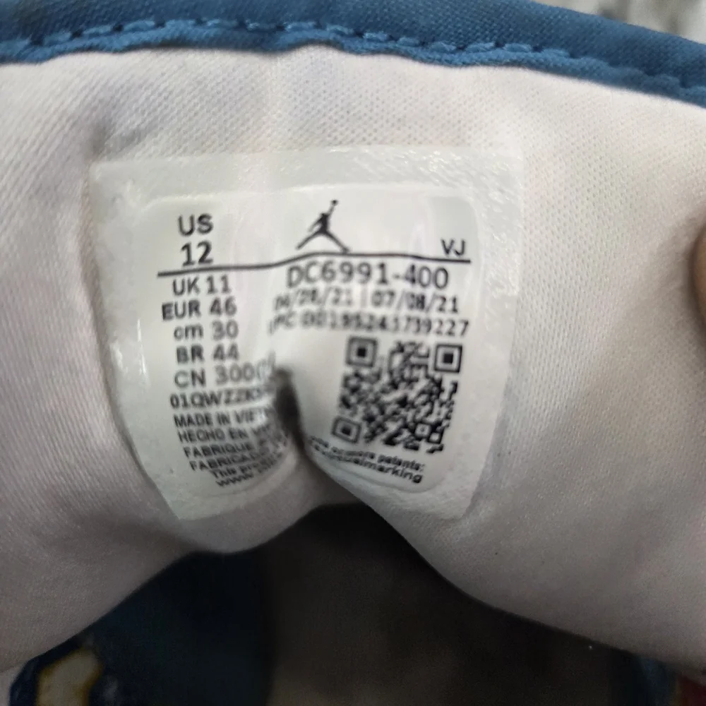 Jordan Blue and White Athletic Shoes‎ 12